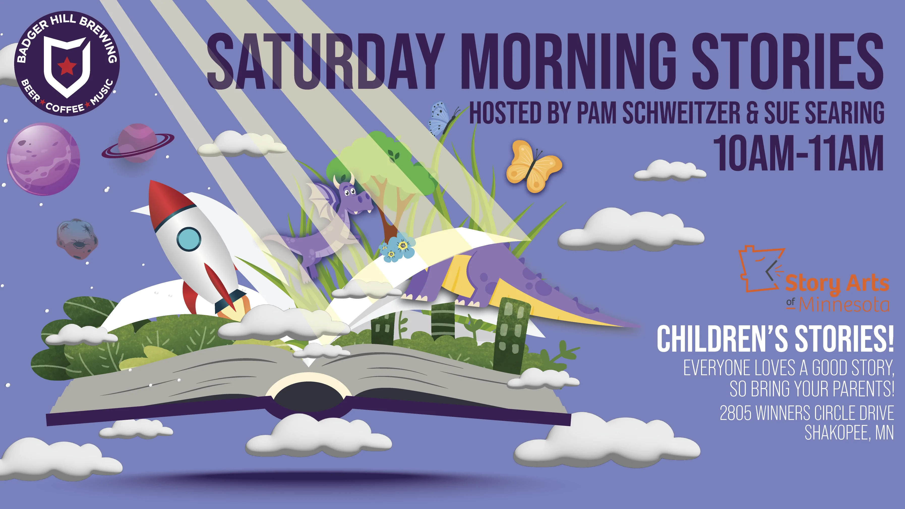 Saturday Morning Stories hosted by Pam Schweitzer and Sue Searing